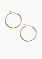 Other Stories Glossy Hoop Earrings - Gold