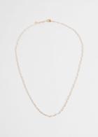 Other Stories Tiny Pearl Chain Necklace - White