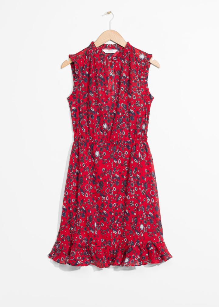 Other Stories Sleeveless Frill Dress - Red