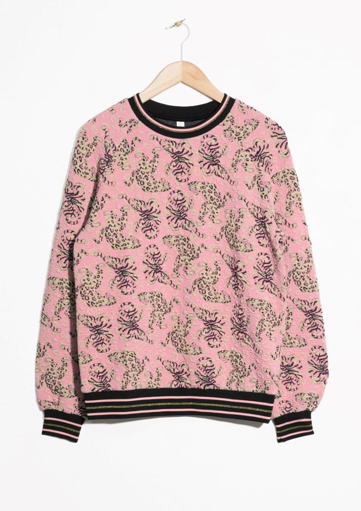 Other Stories Cheetah Tiger Print Pullover