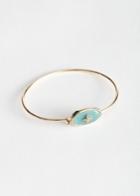Other Stories Oval Pendant Cuff Bracelet - Green