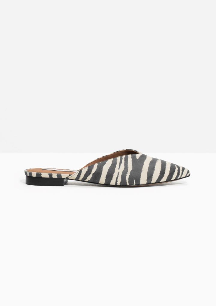 Other Stories Zebra Pointy Slippers