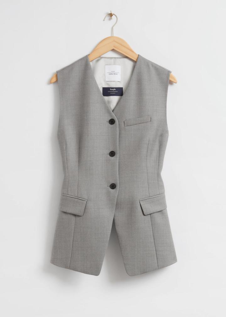 Other Stories Reconstructed Waistcoat - Beige