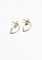 Other Stories Leafy Hoop Earrings - Gold