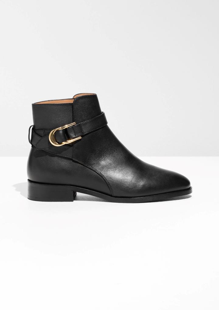 Other Stories Buckle Leather Boots