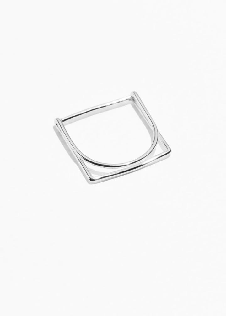 Other Stories Cube Ring - Silver