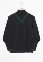 Other Stories High Neck V-knit Sweater