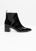 Other Stories Patent Leather Boots - Black