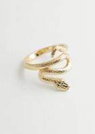 Other Stories Embossed Snake Ring - Gold
