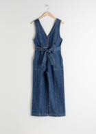 Other Stories Belted Denim Jumpsuit - Blue