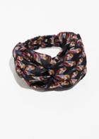 Other Stories Tropical Bird Print Hairband - Blue