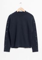 Other Stories Snap Button Sleeve Sweater