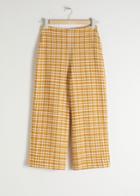 Other Stories Cross Stitch Wide Trousers - Yellow
