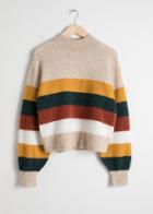 Other Stories Striped Wool Blend Sweater - Beige
