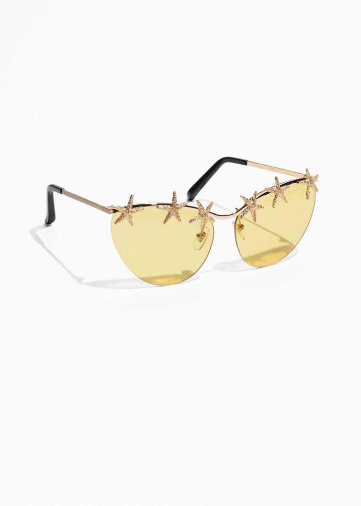 Other Stories Starfish Sunglasses - Green