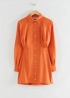 Other Stories Shirt Mini Dress - Orange
