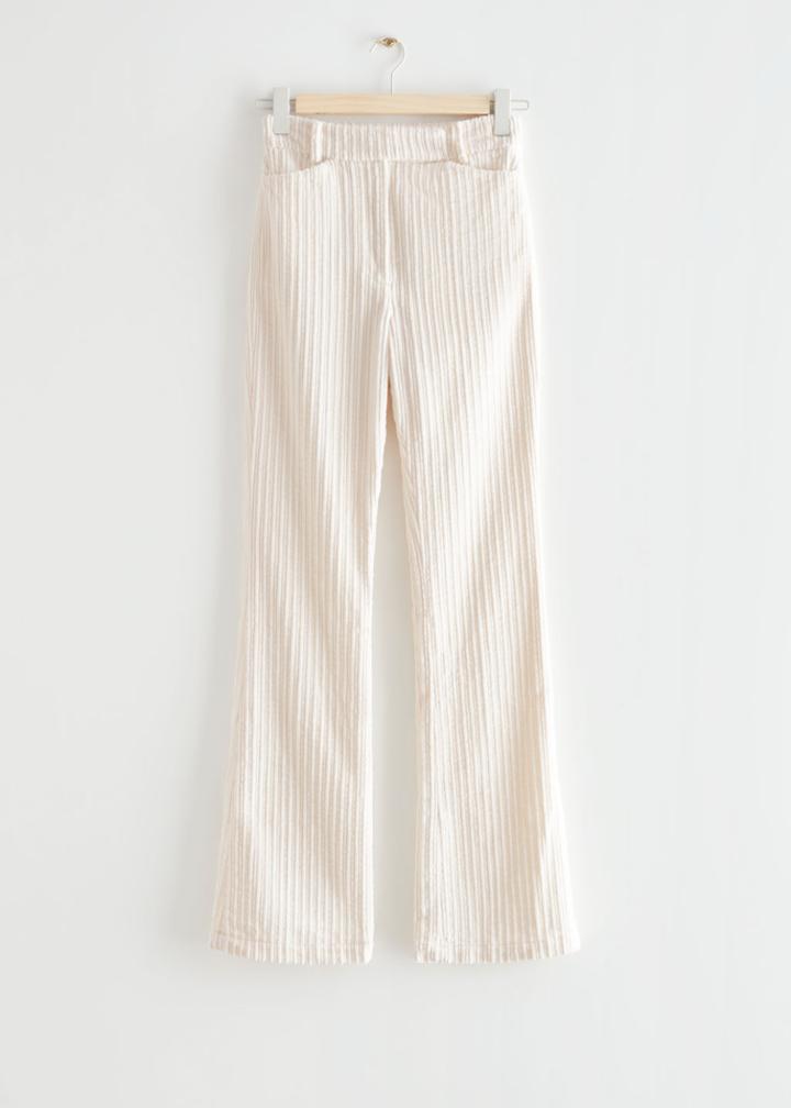 Other Stories High Waist Corduroy Trousers - White