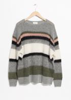 Other Stories Mohair Blend Striped Sweater