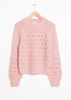 Other Stories Zig Zag Eyelet Sweater