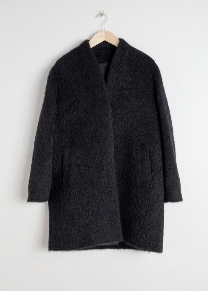 Other Stories Boxy Coat - Black