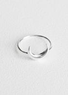 Other Stories Crescent Charm Ring - Silver