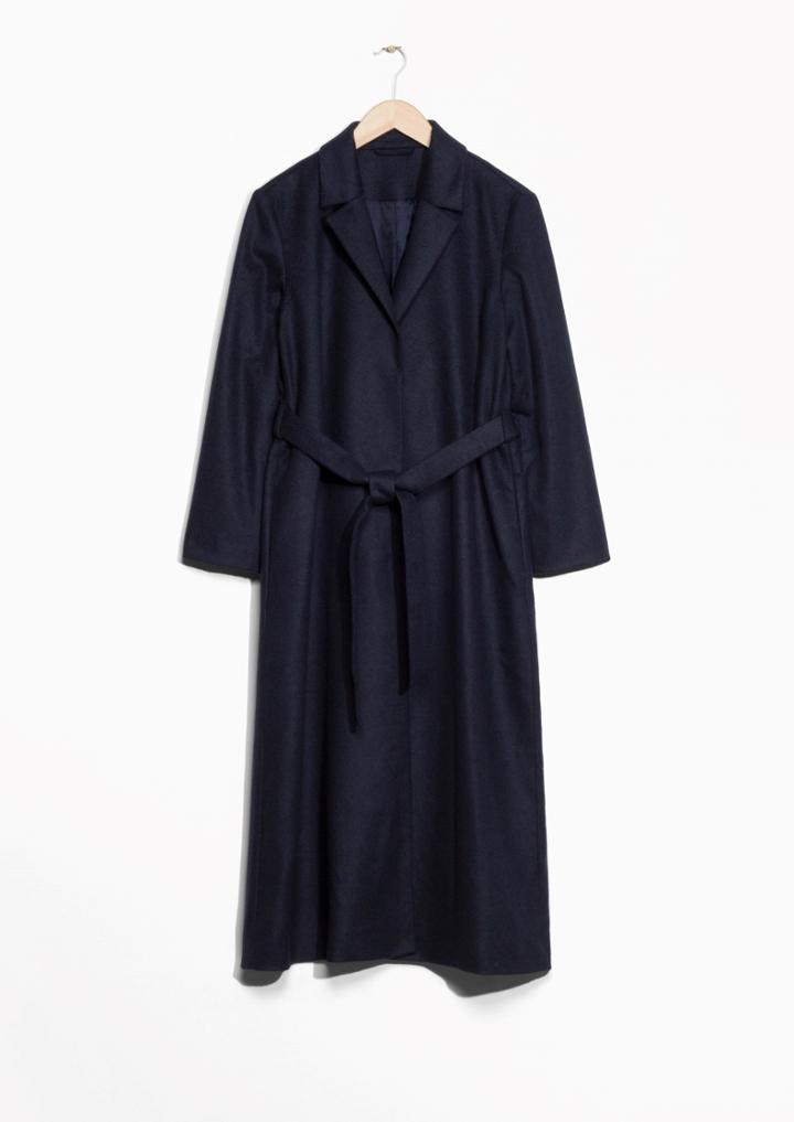 Other Stories Long Waisted Wool Coat