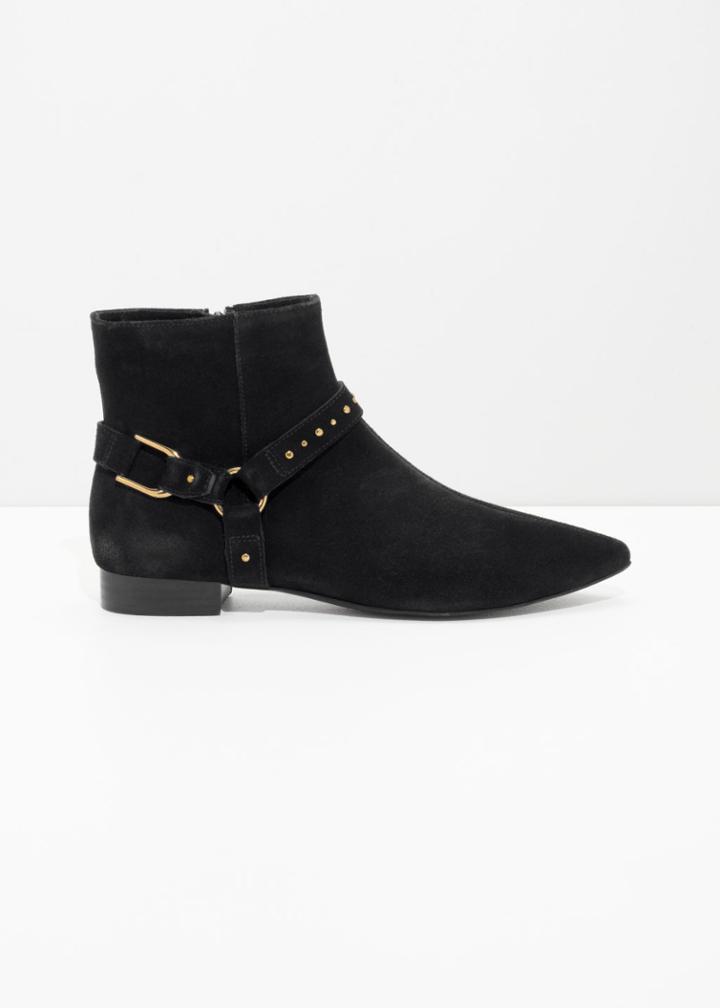 Other Stories Stud Strap Boots - Black