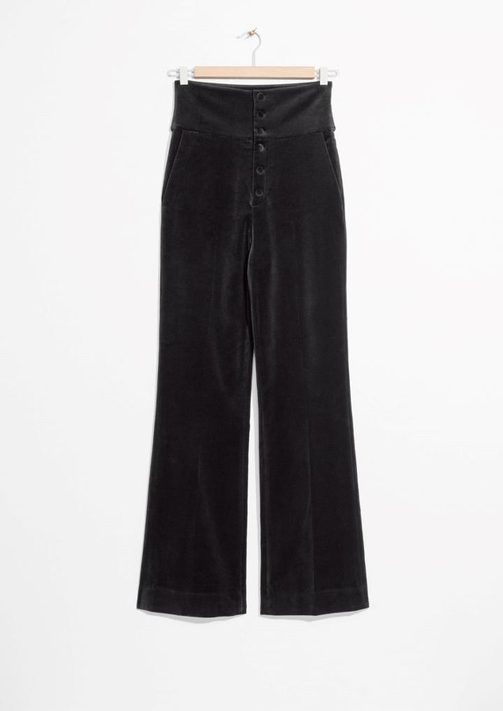 Other Stories High Waist Velvet Trousers