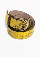 Other Stories Reptile Texture Leather Belt