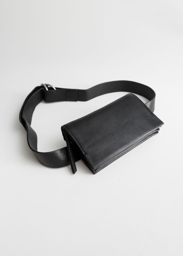 Other Stories Duo D-ring Belt Bag - Black