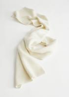 Other Stories Cashmere Ribbed Knit Scarf - White