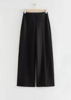 Other Stories Wide Leg Tailored Trousers - Black