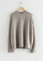 Other Stories Relaxed Crewneck Wool Sweater - Rust