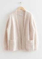 Other Stories Oversized Buttonless Knit Cardigan - Beige