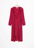 Other Stories Ruffle Tie Wrap Dress
