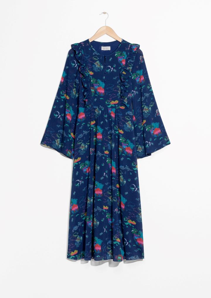 Other Stories Wide Sleeve Frills Dress