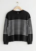 Other Stories Breton Stripe Sweater - Black
