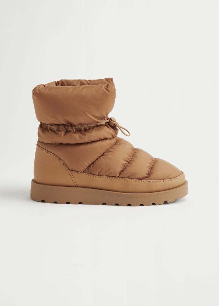Other Stories Padded Winter Boots - Beige