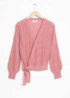 Other Stories Wrap Tie Sweater - Pink