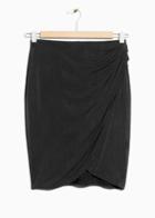 Other Stories Asymmetrical Cupro Skirt - Black