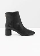 Other Stories Leather Cylinder Heel Boots