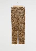 Other Stories Corduroy Leopard Print Trousers - Yellow