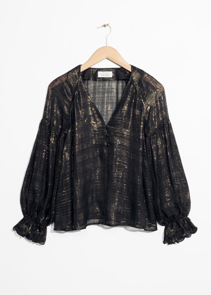 Other Stories Gilded Blouse - Black