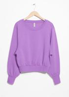 Other Stories Oversized Crop Sweater - Purple