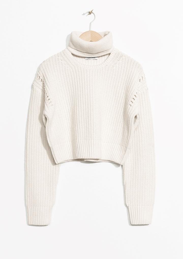Other Stories Crop Turtleneck Sweater