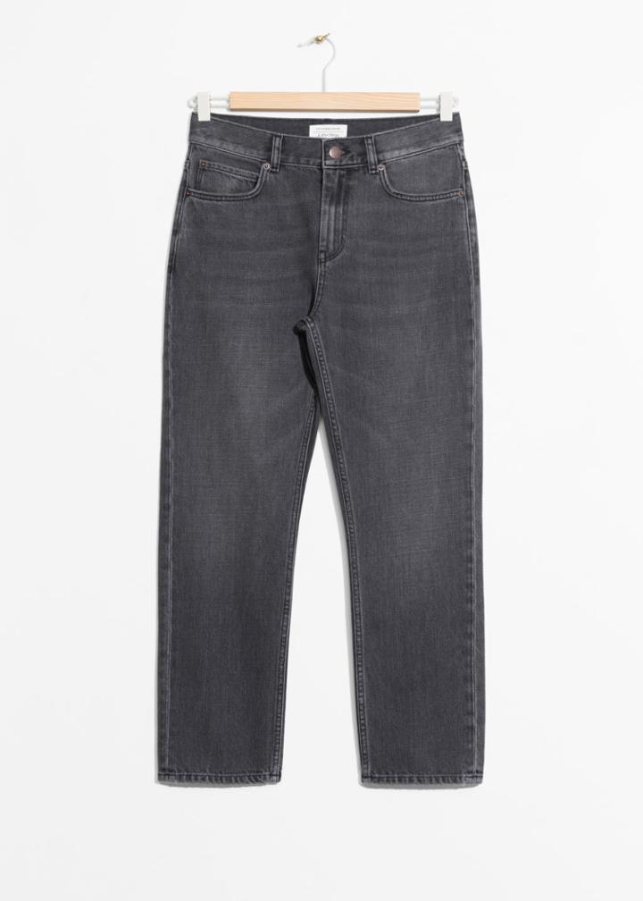 Other Stories Organic Cotton Straight Fit Denim - Black