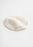 Other Stories Cotton Crocheted Beret - White