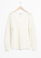 Other Stories Relaxed V-neck Sweater - White