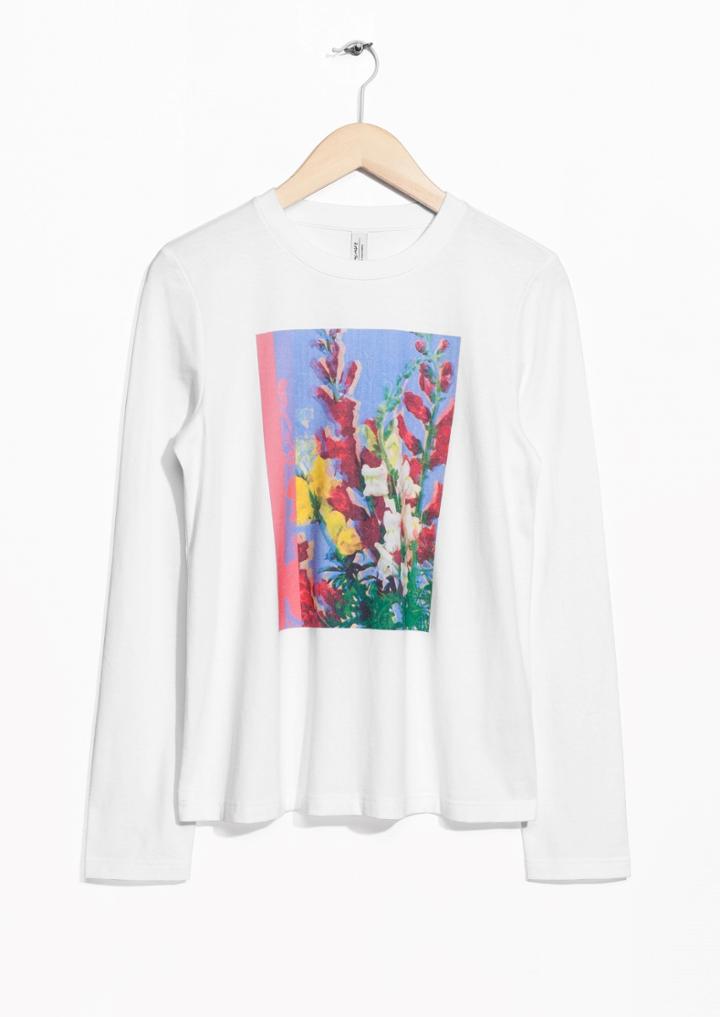 Other Stories Floral Graphic Long Tee