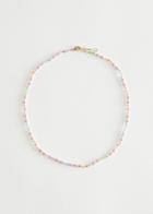 Other Stories Glass Bead Necklace - Pink